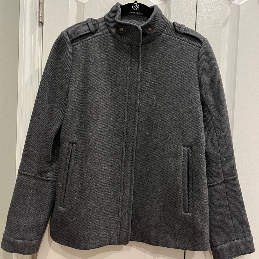 Vince Women’s Gray Wool Blend Swing Jacket Coat Size 4 Like New